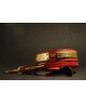 SBT set 40mm, with soft leather lining - red